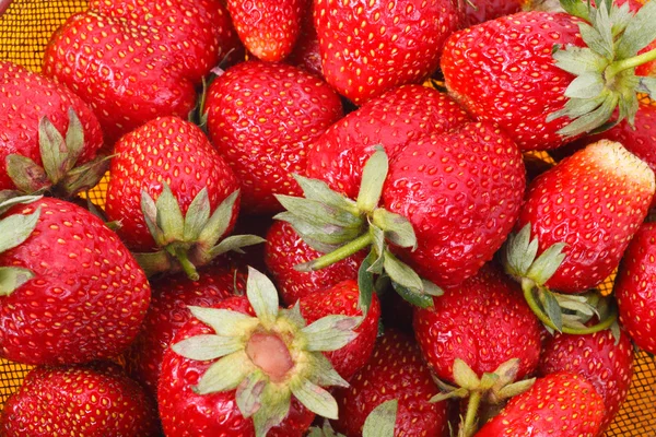 Erdbeeren im Sieb — Stockfoto