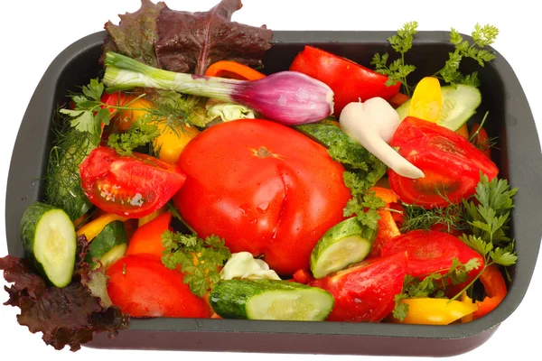 Ingredientes para ensalada de verduras —  Fotos de Stock