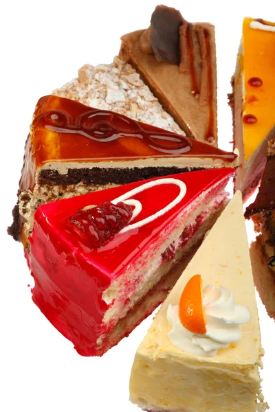 Deliciosas fatias de bolo — Fotografia de Stock