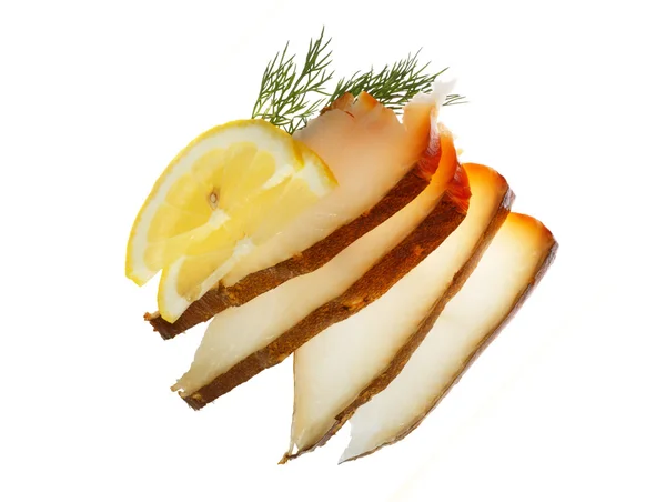 넙치 생선 레몬 — 스톡 사진