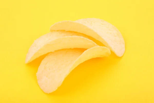 Chips on the yellow — Stock Photo, Image