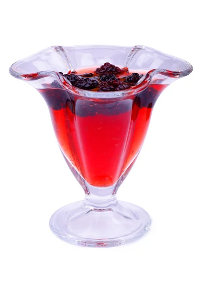 黑莓饮料的玻璃 — 图库照片