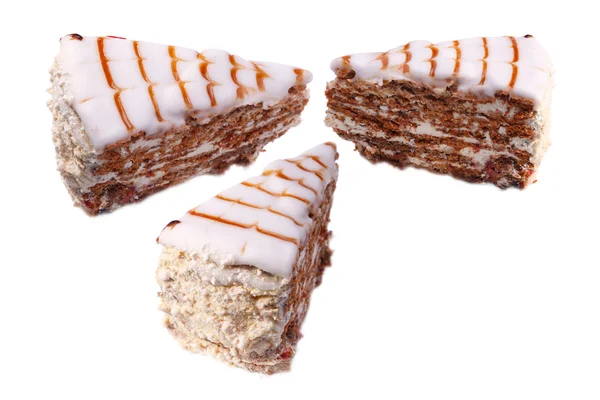 Tre fette di torta — Foto Stock