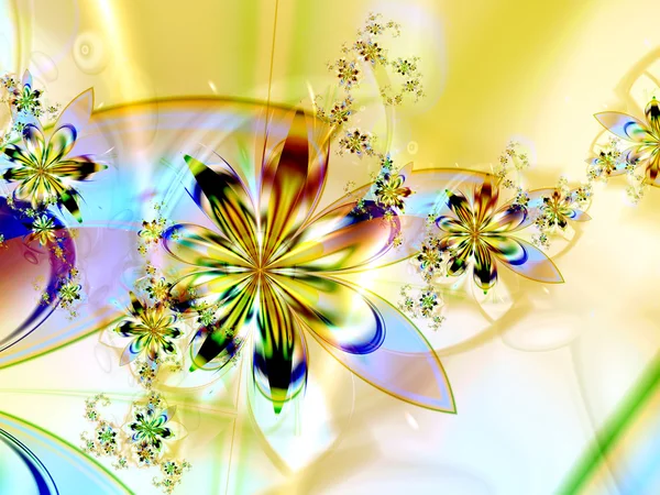 stock image Colorful abstract flower fractal background
