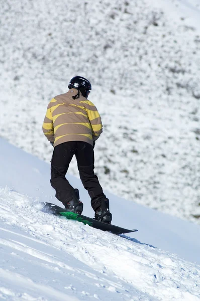 Snowboard-Abfahrt — Stockfoto