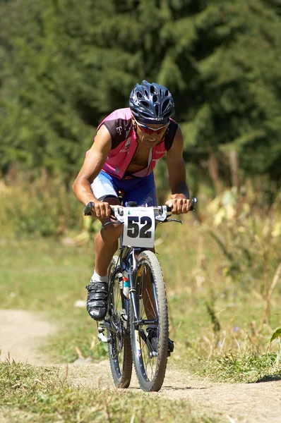 Bike uphill racer — Stock Photo, Image