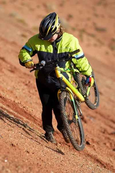 Freeride on red canyon — Stock Photo, Image