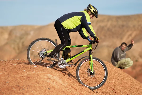 Freeride on red canyon — Stock Photo, Image
