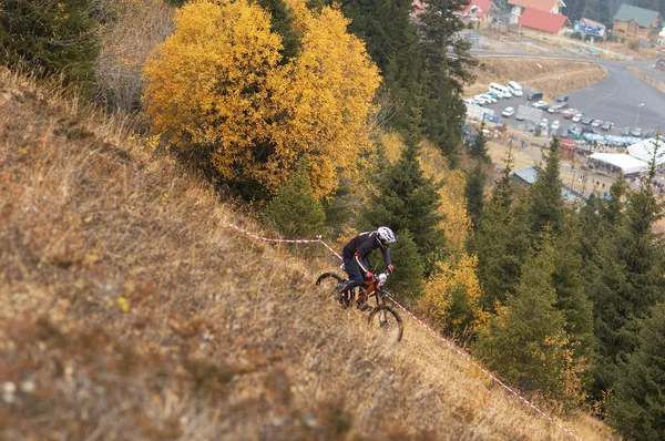 Bicicleta de montaña cuesta abajo — Foto de Stock
