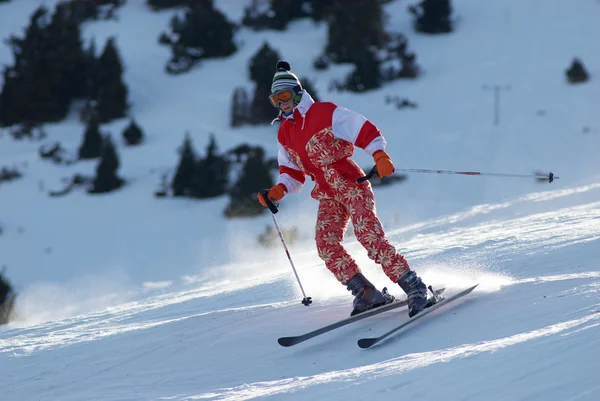 Menina de esqui — Fotografia de Stock