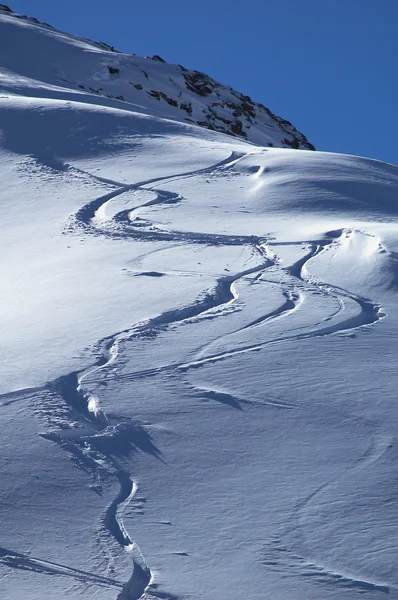 Snowboardy stopa — Stock fotografie