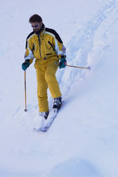 Horská lyžař, (dva) — Stock fotografie