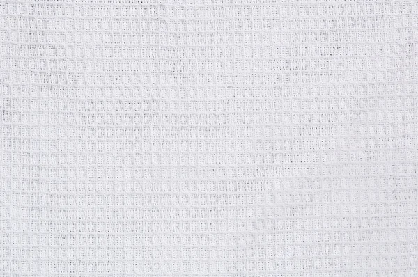 Белая текстура вафельной ткани — стоковое фото