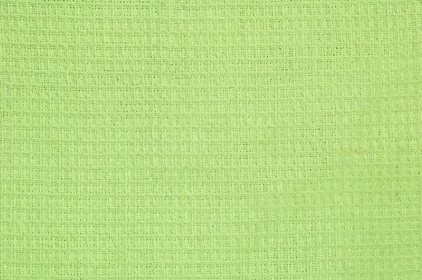 Textura de pano de waffle verde-claro — Fotografia de Stock
