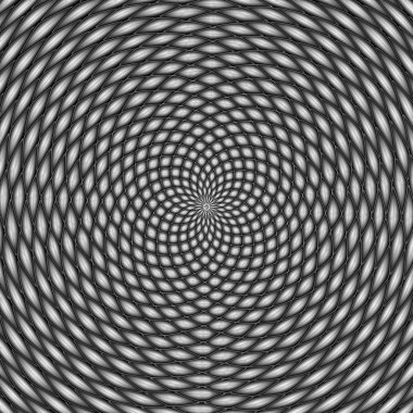 Optical illusion, black and white clipart