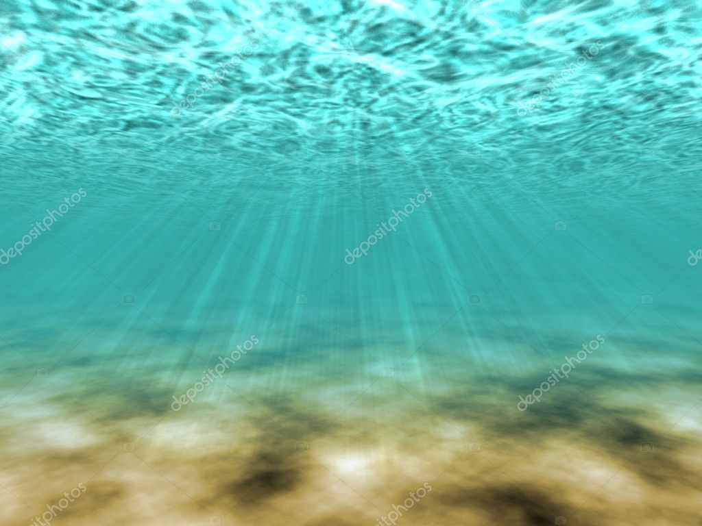 Underwater scene with sun rays Stock Photo by ©sanadesign 2881330