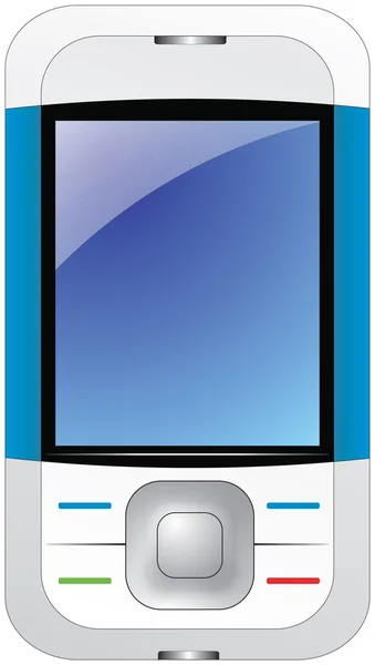 Mobiele telefoon op witte achtergrond — Stockfoto