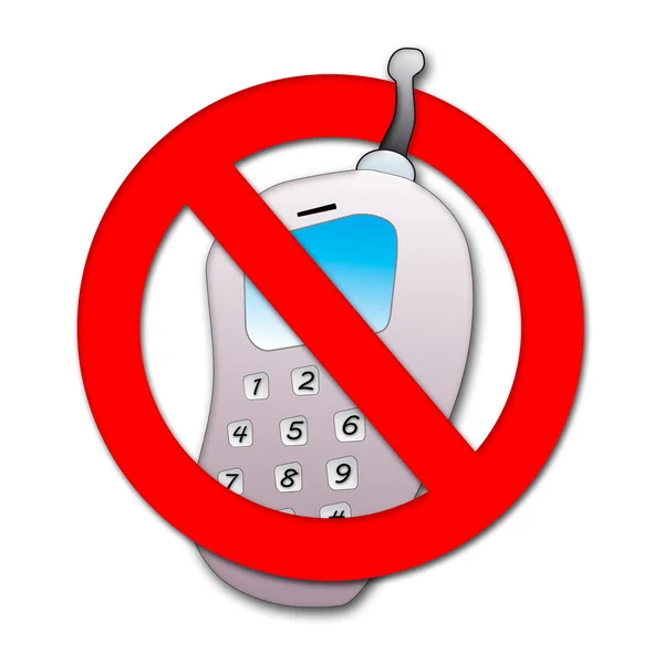 Запрет на мобильный телефон — стоковое фото