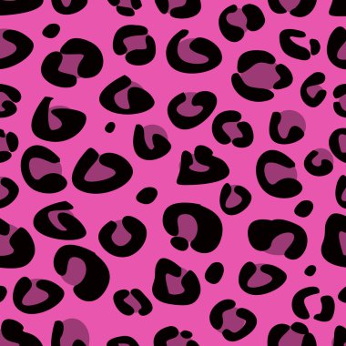 Seamless pink leopard texture pattern clipart