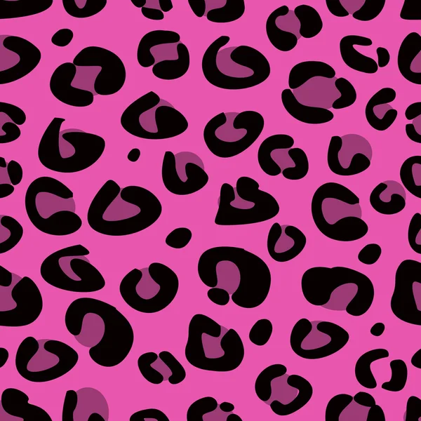 シームレスなピンクのヒョウのテクスチャ パターン — ストックベクタ