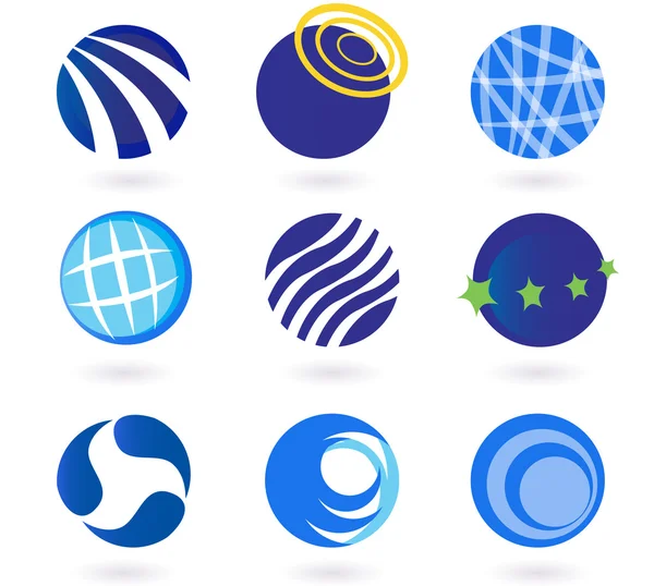 Globes, sphères et cercles abstraits — Image vectorielle