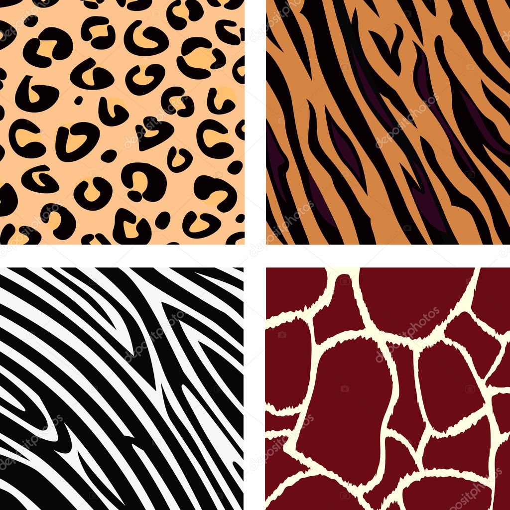 Tiger, zebra, giraffe, leopard pattern