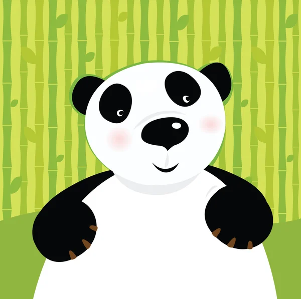 Urso panda preto e branco —  Vetores de Stock