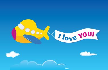 Yellow airplane clipart