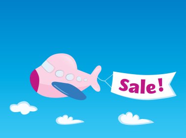 Flight sale! clipart