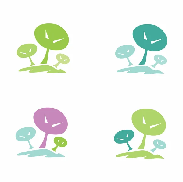 Trees pictogram — Stock Vector
