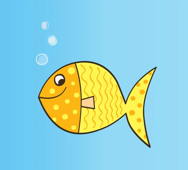 ゴールド カートン魚 — ストックベクタ