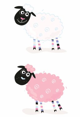 Cartoon sheep clipart