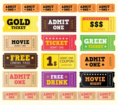Vintage cinema tickets
