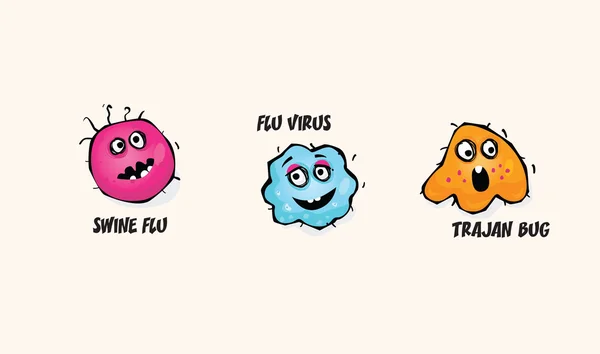 Virüs kümesi — Stok Vektör