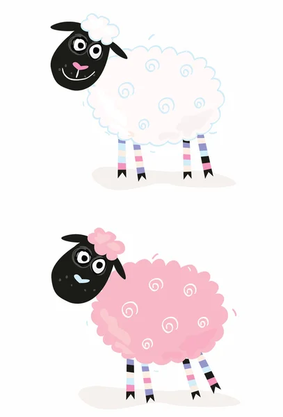 Πρόβατα κινουμένων σχεδίων — Διανυσματικό Αρχείο
