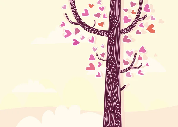 Дерево сердец — стоковый вектор