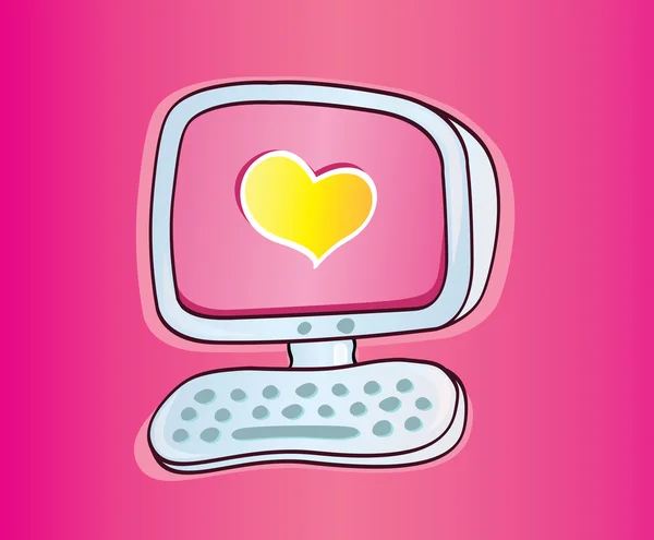 Online aşk — Stok Vektör