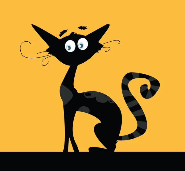Czarny kot — Wektor stockowy