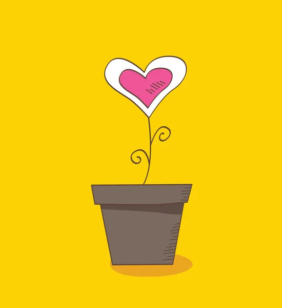 A szerelem virága — Stock Vector