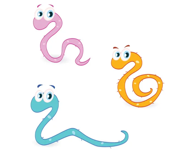 Garden worm set — Stock Illustration Garden worm set Royalty Free Stock Vectors