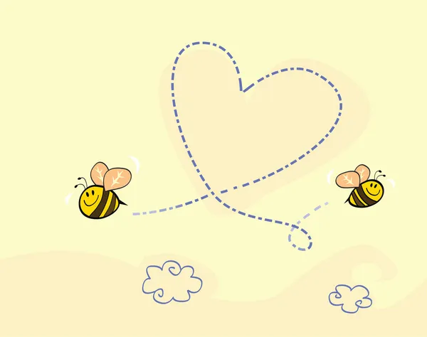 Corazón de abeja — Archivo Imágenes Vectoriales