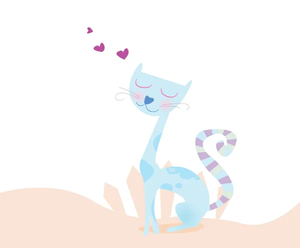 Tomcat en el amor — Archivo Imágenes Vectoriales