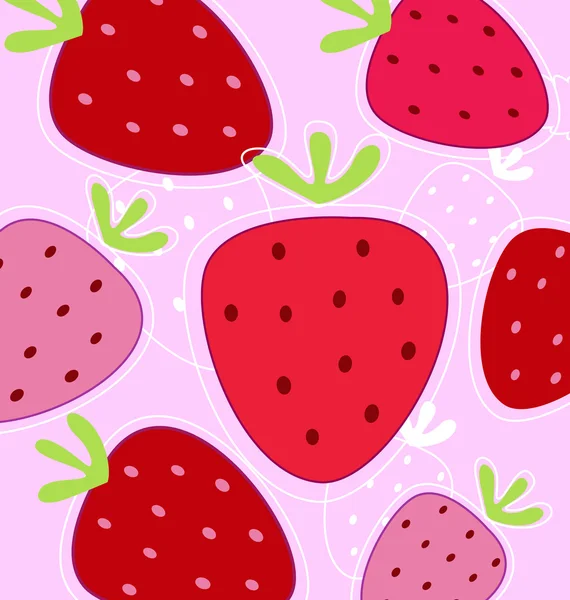 Vecteur abstrait rose fruité fraise fond — Image vectorielle