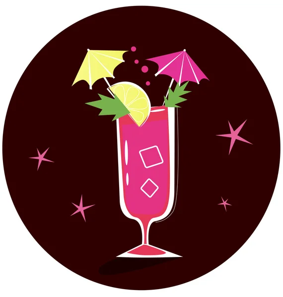 Retro-stilisierte Cocktail-Illustration: blutige Mary — Stockvektor