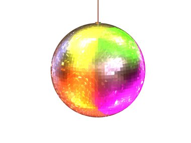 Collorful disco balls clipart