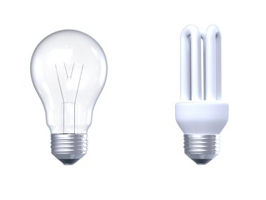 Two light bulbs clipart