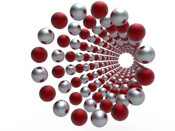 Esferas vermelhas e prata — Fotografia de Stock