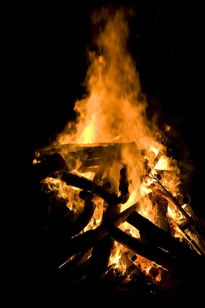 Vreugdevuur vlammen — Stockfoto
