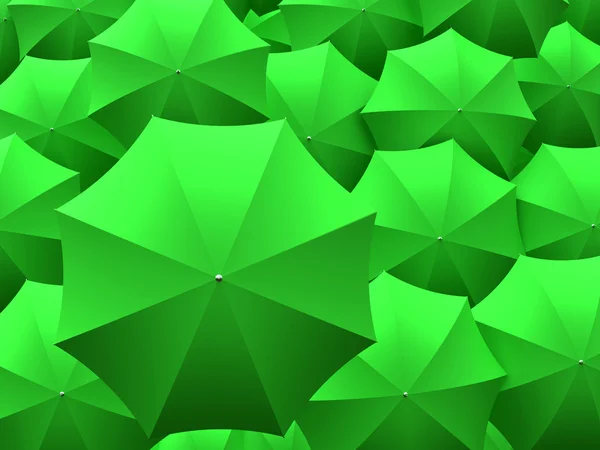 Зелений парасольки — стокове фото
