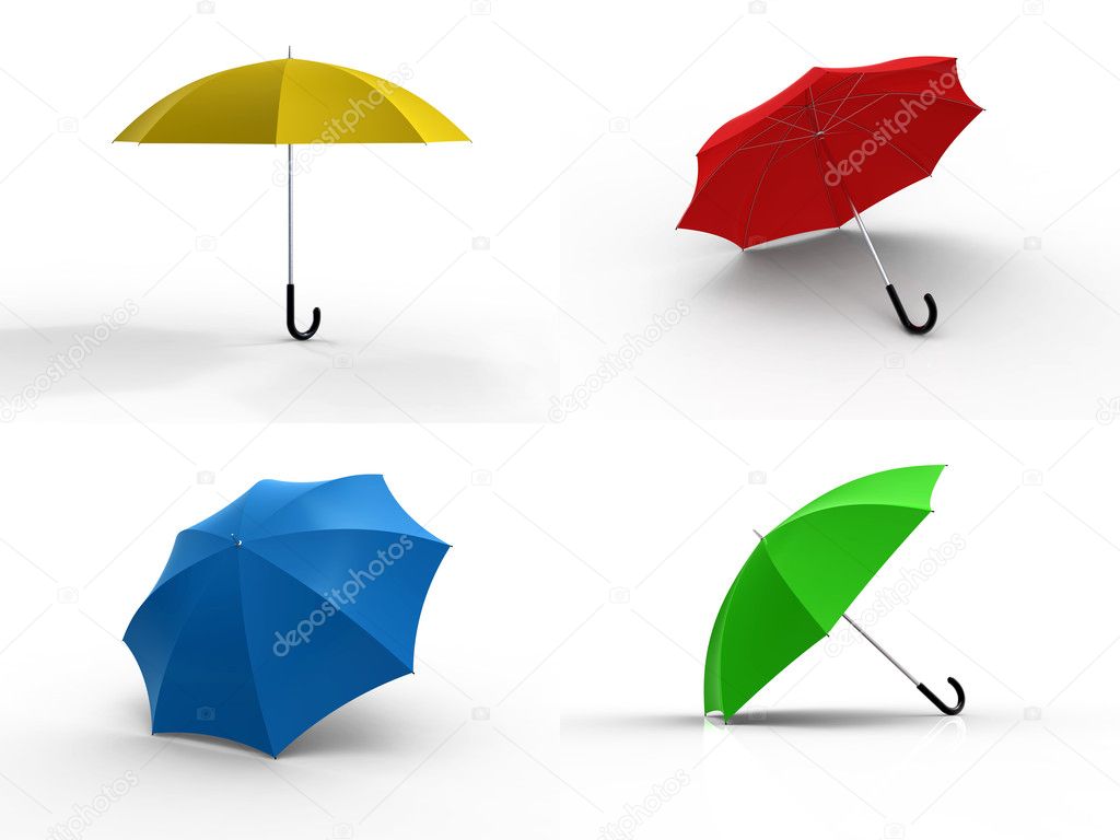 Four umbrellas